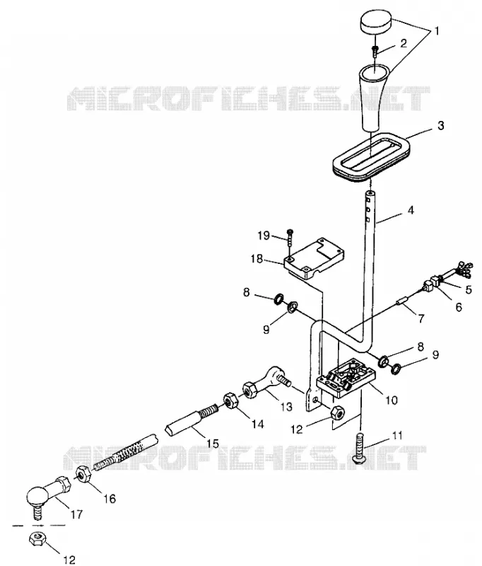 GEAR SELECTOR SCRAMBLER 400 W98BC38C (4947254725C010)