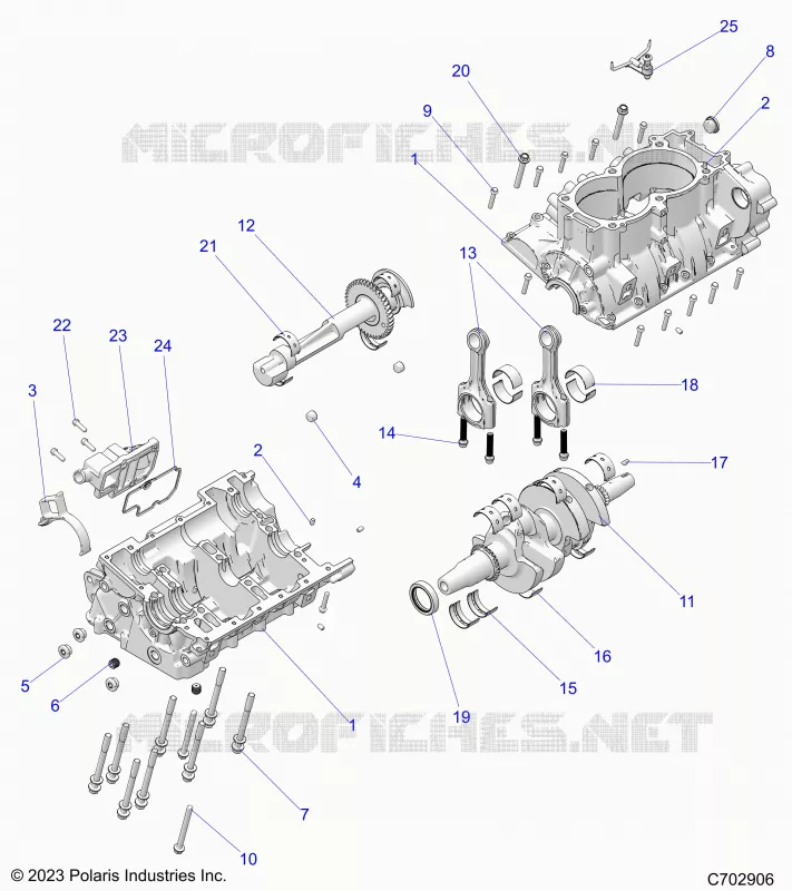 ENGINE, CRANKCASE, CRANKSHAFT