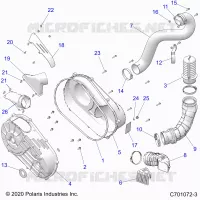DRIVE TRAIN, CLUTCH COVER AND DUCTING