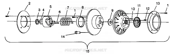 DRIVEN CLUTCH ASSEMBLY 440 0942760 AND 440 SKS 0942560 (4925072507026A)