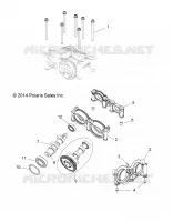 ENGINE, CAMS AND BEARING HOUSING