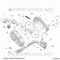 DRIVE TRAIN, CLUTCH COVER AND DUCTING