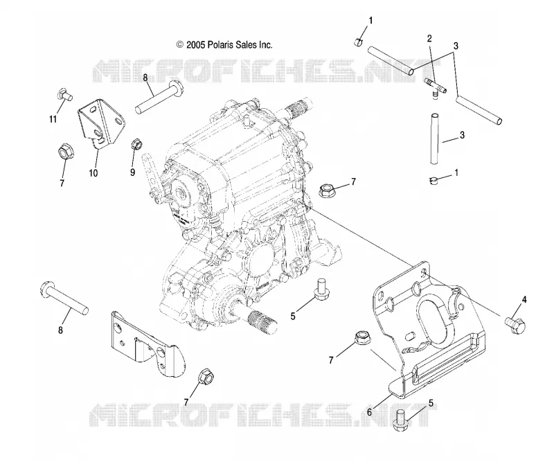 DRIVE TRAIN, MAIN GEARCASE MOUNTING