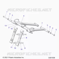 SUSPENSION, FRONT TORQUE ARM