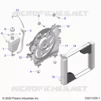 ENGINE, COOLING SYSTEM, RADIATOR, FAN & OVERFLOW BOTTLE
