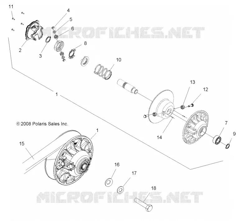 DRIVE TRAIN, SECONDARY CLUTCH