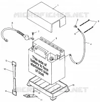 BATTERY BOX SLT 700 B964166 AND  INTL. SLT 700 I964166 (4933923392B005)