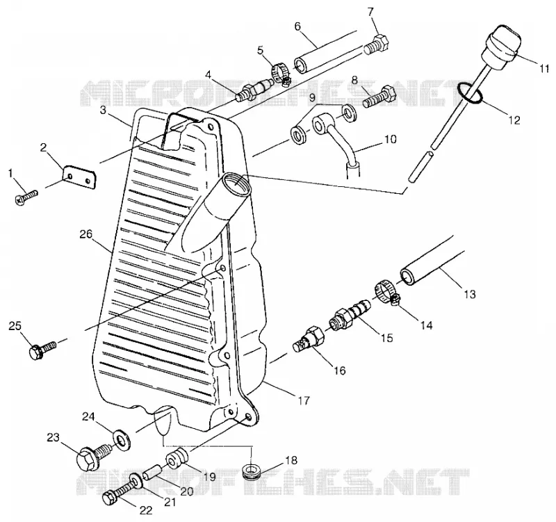 OIL TANK MAGNUM 4X4 W97AC42A, SWEDISH MAGNUM 4X4 S97AC42E AND NORWEGIAN MAG (4940834083A014)