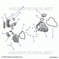 ENGINE, ALTERNATOR COVER HVAC