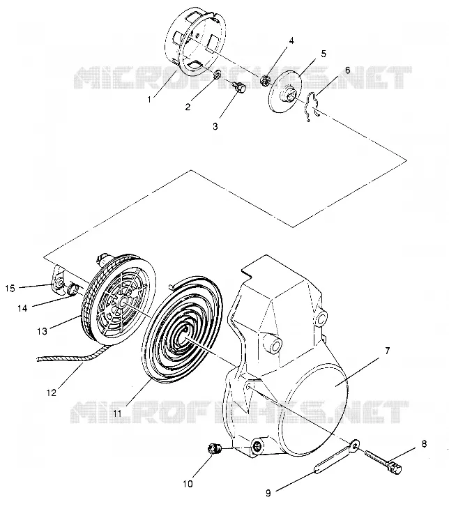 RECOIL STARTER ASSEMBLY WIDETRAK LX 0952064 AND  EUROPEAN WIDETRAK LX E9520 (4928942894D002)