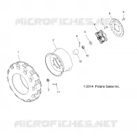 WHEELS, FRONT TIRE AND BRAKE DISC