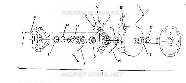 DRIVE CLUTCH ASM.  650 AND 650 SKS TO SERIAL NUMBER 1825512 (4919261926012A)
