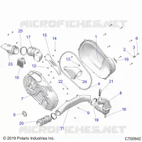 DRIVE TRAIN, CLUTCH COVER AND DUCTING