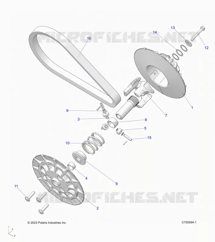 DRIVE TRAIN, SECONDARY CLUTCH