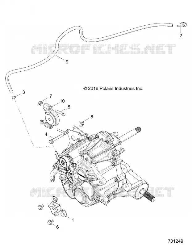 DRIVE TRAIN, MAIN GEARCASE MOUNTING- Z17VHA57A2/E57AU (701249)