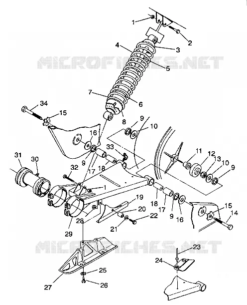 SWING ARM   SHOCK TRAIL BLAZER W937221 (4924082408018A)