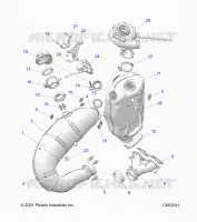ENGINE, EXHAUST SYSTEM AND TURBO ASM.