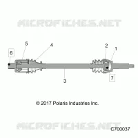 DRIVE TRAIN, REAR HALF SHAFT