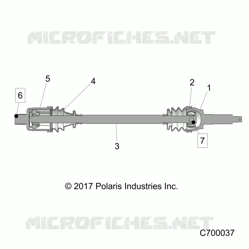 DRIVE TRAIN, REAR HALF SHAFT