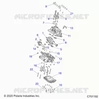 ENGINE, CRANKCASE AND CRANKSHAFT