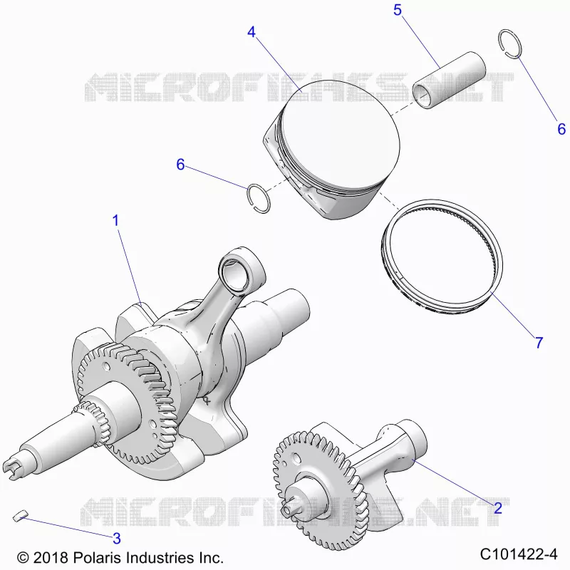 ENGINE, CRANKSHAFT, PISTON AND BALANCE SHAFT
