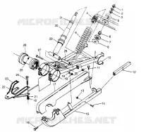REAR SWING ARM   SHOCK 6X6 400L