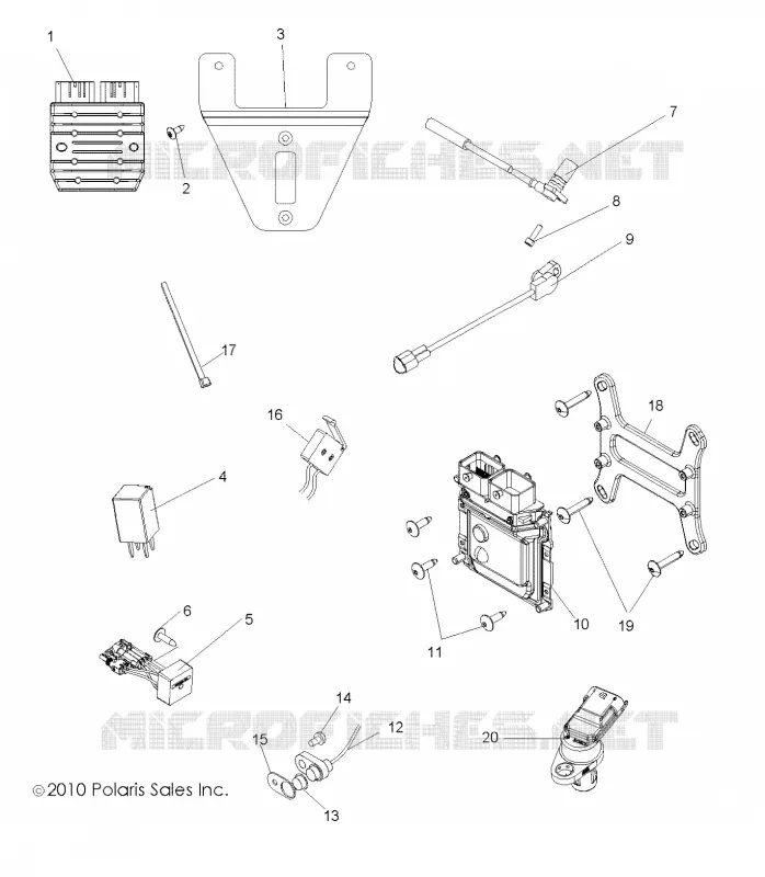 REGULATOR, RELAYS, SENSORS AND ECU