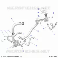 ENGINE, WATERPUMP AND BYPASS