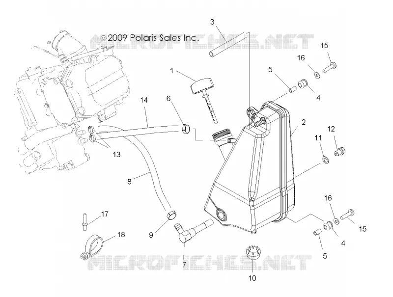 ENGINE, OIL SYSTEM AND OIL TANK