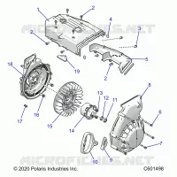 ENGINE, BLOWER HOUSING AND RECOIL STARTER