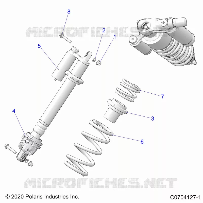 SUSPENSION, FRONT SHOCK MOUNTING