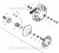 DRIVEN CLUTCH SPORTSMAN 400L W97AC38C (4939673967C002)