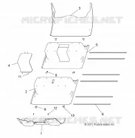 FLOOR PANEL, PLASTIC, 6 PASSENGER