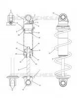 FRONT TRACK SHOCK (CLEAR COIL OVER)