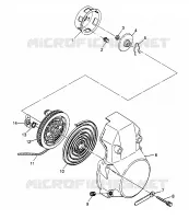 RECOIL STARTER 500 0972764, EUROPEAN 500 E972764, 500 SKS 0972564, EUROPEAN (4938393839D008)