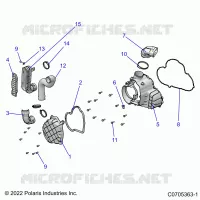 ENGINE, ALTERNATOR COVER HVAC