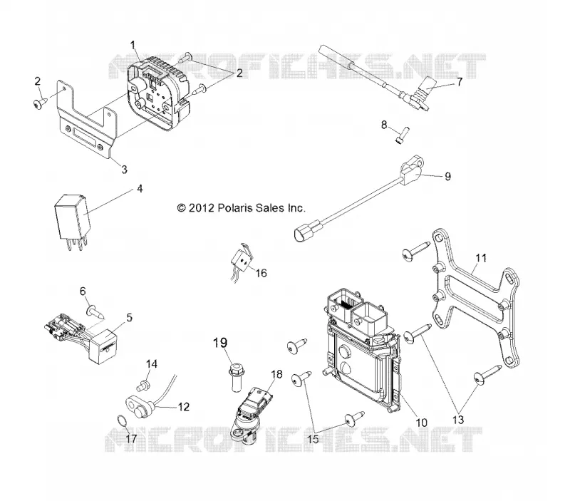 REGULATOR, RELAYS, SENSORS AND ECU