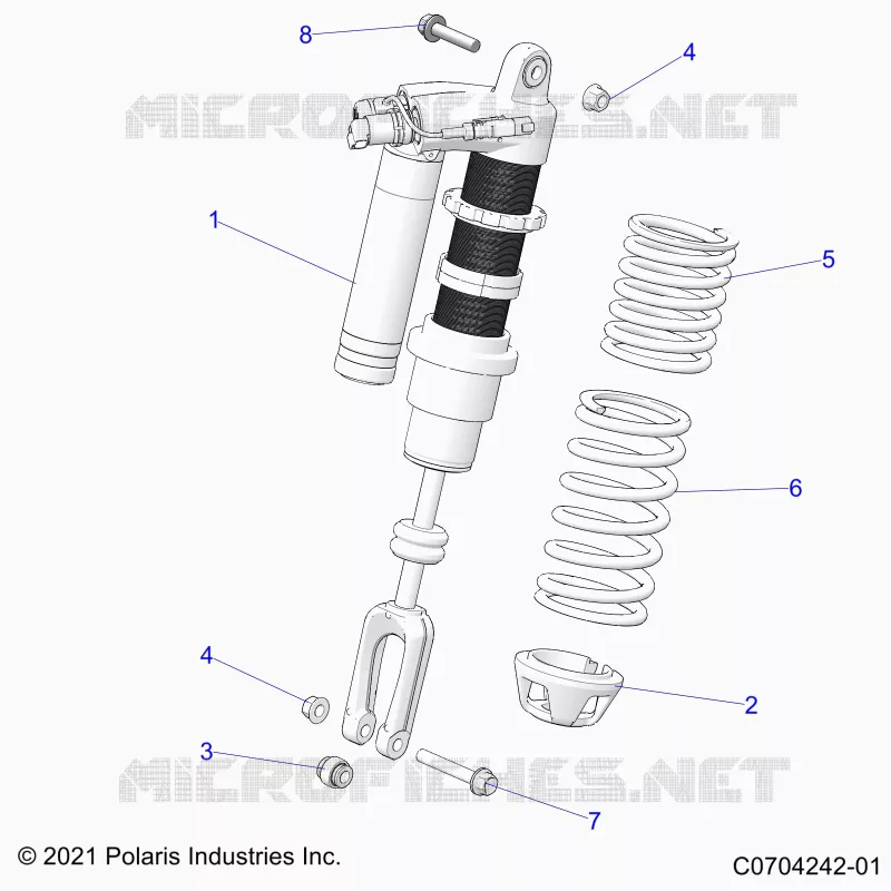 SUSPENSION, FRONT SHOCK MOUNTING