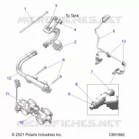 FUEL SYSTEM, RAIL, LINES AND THROTTLE BODY