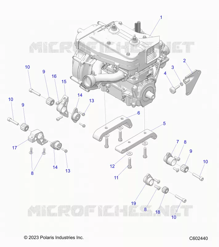 ENGINE, MOUNTING & LONG BLOCK