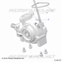 DRIVE TRAIN, GEARCASE MOUNTING, FRONT
