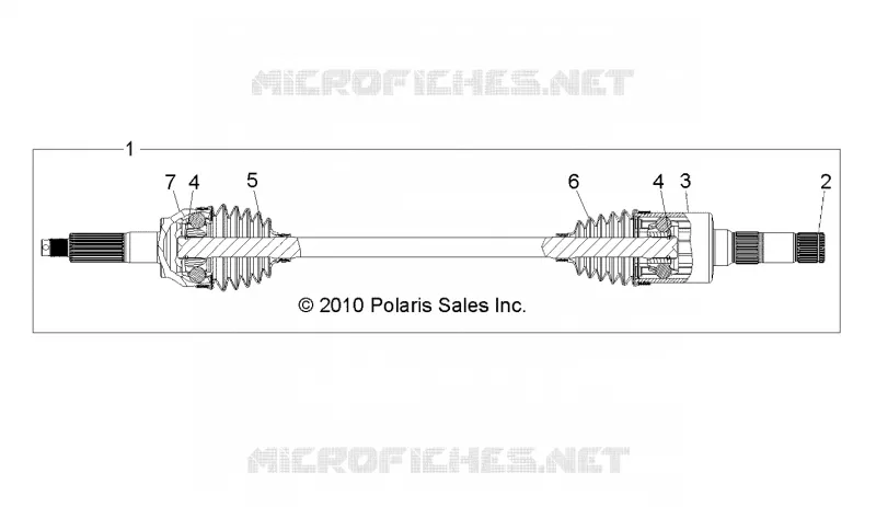 DRIVE TRAIN, REAR HALF SHAFT, RH