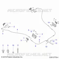 CHASSIS, HOOD HINGE CABLE ASM.