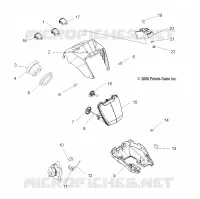 HEADLIGHT POD AND SPEEDOMETER