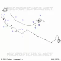 REAR BRAKE BRAKE LINE AND PARK BRAKE