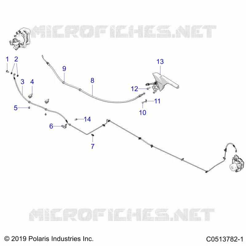 REAR BRAKE BRAKE LINE AND PARK BRAKE
