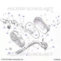 DRIVE TRAIN, CLUTCH COVER AND DUCTING