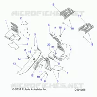 CHASSIS, CLUTCH GUARD AND FOOTRESTS