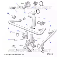 ENGINE, WATERPUMP AND BYPASS