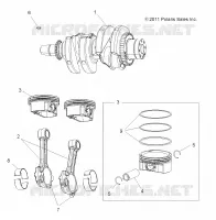 ENGINE, CRANKSHAFT AND PISTON